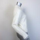G. Label by goop Angora Crewneck Sweater White Size Medium