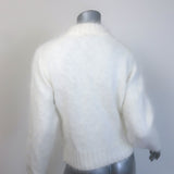 G. Label by goop Angora Crewneck Sweater White Size Medium