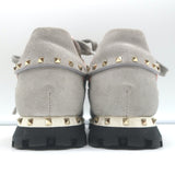 Valentino Soul Rockstud Sneakers Pink Camo & Gray Suede Size 35