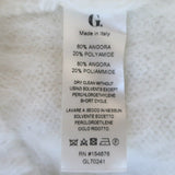 G. Label by goop Angora Crewneck Sweater White Size Medium