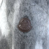 Moncler Girocollo Tricot Argyle Crewneck Sweater Gray Mohair-Blend Size Small