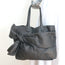 Valentino Bow Tote Dark Gray Coated Canvas Medium Shoulder Bag