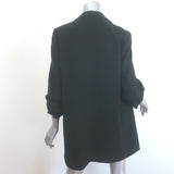 Lafayette 148 Cole Ruched-Sleeve Blazer Black Crepe Size Medium