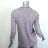Amina Rubinacci Metallic Knit Crewneck Sweater Lavender Size 42
