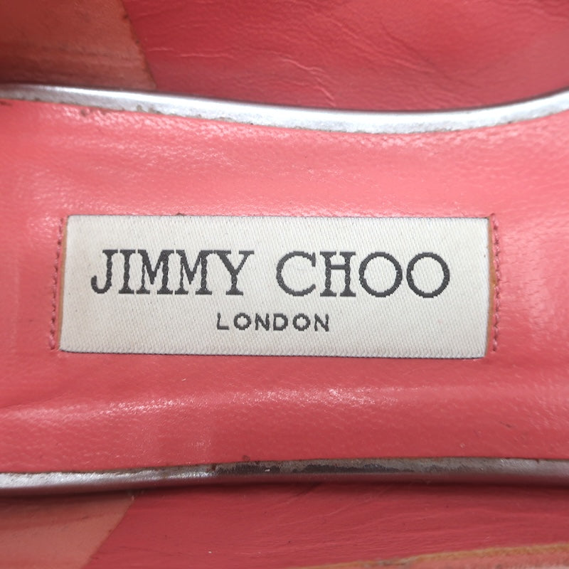 Jimmy Choo Vernie Lace-Up Flat Sandals Salmon Suede Size 38