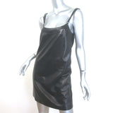Vintage Prada Leather Mini Dress Black Size 42