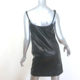 Vintage Prada Leather Mini Dress Black Size 42