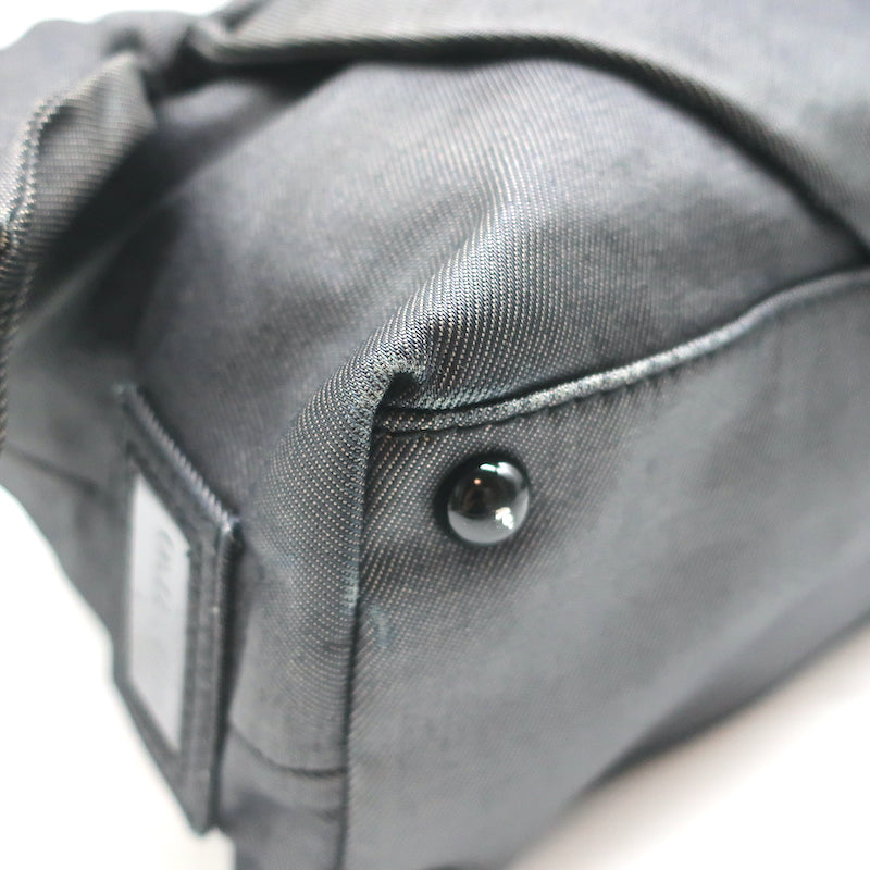 Valentino Bow Tote Dark Gray Coated Canvas Medium Shoulder Bag