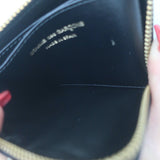 Comme des Garcons Huge Logo Half-Zip Wallet Black Leather NEW