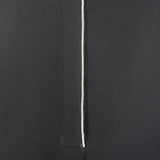 Lafayette 148 Beaded-Placket Tunic Black Silk Crepe Size Medium Long Sleeve Top