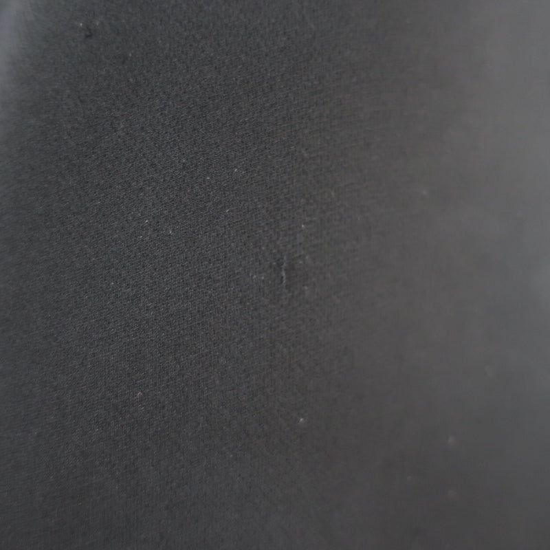Lafayette 148 Beaded-Placket Tunic Black Silk Crepe Size Medium Long Sleeve Top
