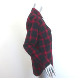 Saint Laurent Checked Button Down Shirt Red/Black Stretch Cotton Size Medium