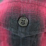 Saint Laurent Checked Button Down Shirt Red/Black Stretch Cotton Size Medium