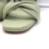 Aquazzura Twist 75 Sandals Cool Mint Leather Size 39 Double Band Heels