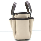 Max Mara Giardiniera Mini Tote Leather-Trimmed Beige Canvas Crossbody Bag