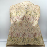 Missoni Messenger Bag Light Pink/Gold Lurex Knit Large Flat Crossbody NEW