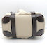 Max Mara Giardiniera Mini Tote Leather-Trimmed Beige Canvas Crossbody Bag