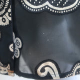 Lafayette 148 Metallic Paisley Burnout Tunic Top Black Size Medium