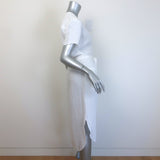 James Perse Belted Midi Shirtdress White Linen Size 2