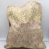 Missoni Messenger Bag Light Pink/Gold Lurex Knit Large Flat Crossbody NEW