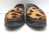 Dolce & Gabbana Eel Skin & Leopard Pony Hair Loafers Dark Brown Size 39.5