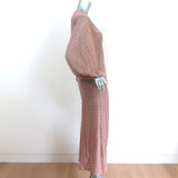 Doen Sage Maxi Dress Macaroon Printed Cotton Size Medium Balloon Sleeve NEW