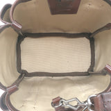 Max Mara Giardiniera Mini Tote Leather-Trimmed Beige Canvas Crossbody Bag