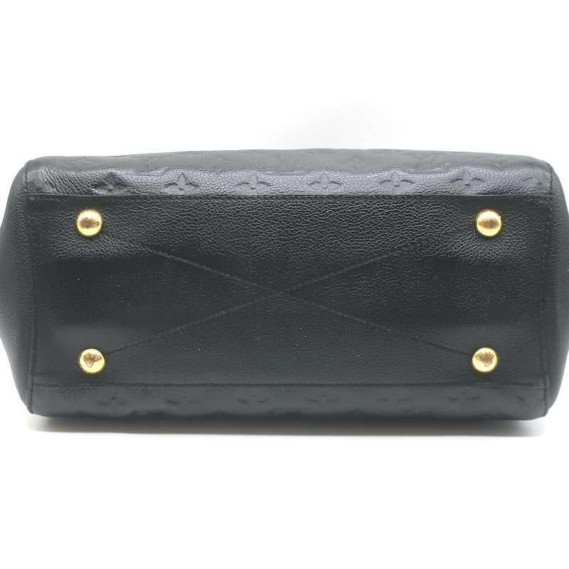 Louis Vuitton Montaigne MM Tote Black Empreinte Leather Shoulder Bag