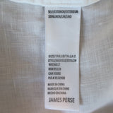 James Perse Belted Midi Shirtdress White Linen Size 2