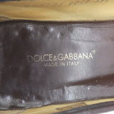 Dolce & Gabbana Eel Skin & Leopard Pony Hair Loafers Dark Brown Size 39.5