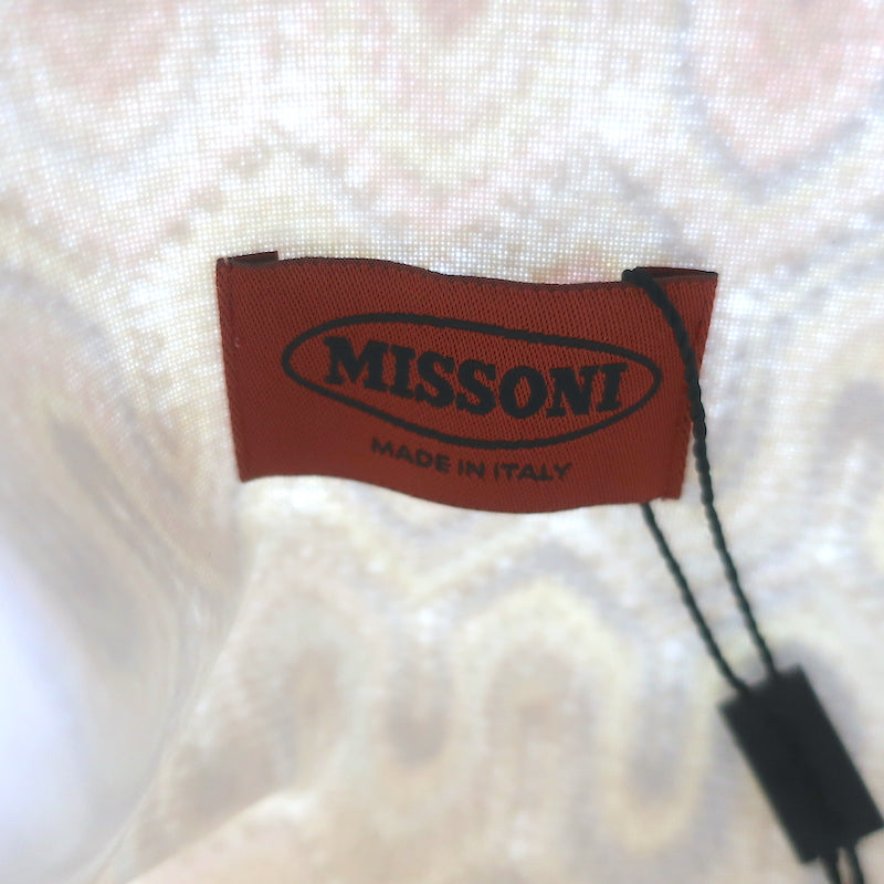 Missoni Messenger Bag Light Pink/Gold Lurex Knit Large Flat Crossbody NEW