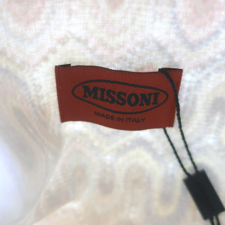 Missoni Messenger Bag Light Pink/Gold Lurex Knit Large Flat Crossbody NEW