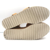 Vince Jet Cork Wedge Platform Sandals Tan Suede Size 8