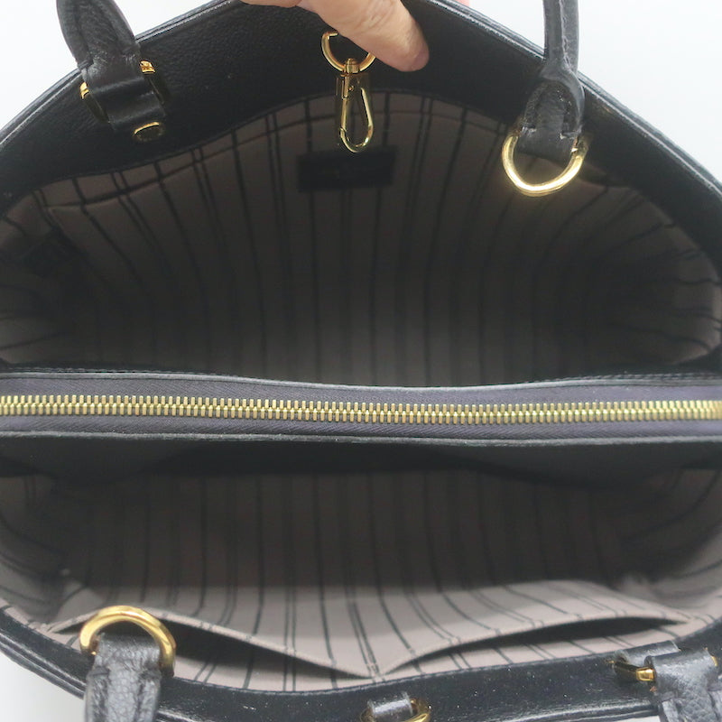 Louis Vuitton Montaigne MM Empreinte Noir Black Bag - ShopperBoard