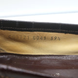 Dolce & Gabbana Eel Skin & Leopard Pony Hair Loafers Dark Brown Size 39.5