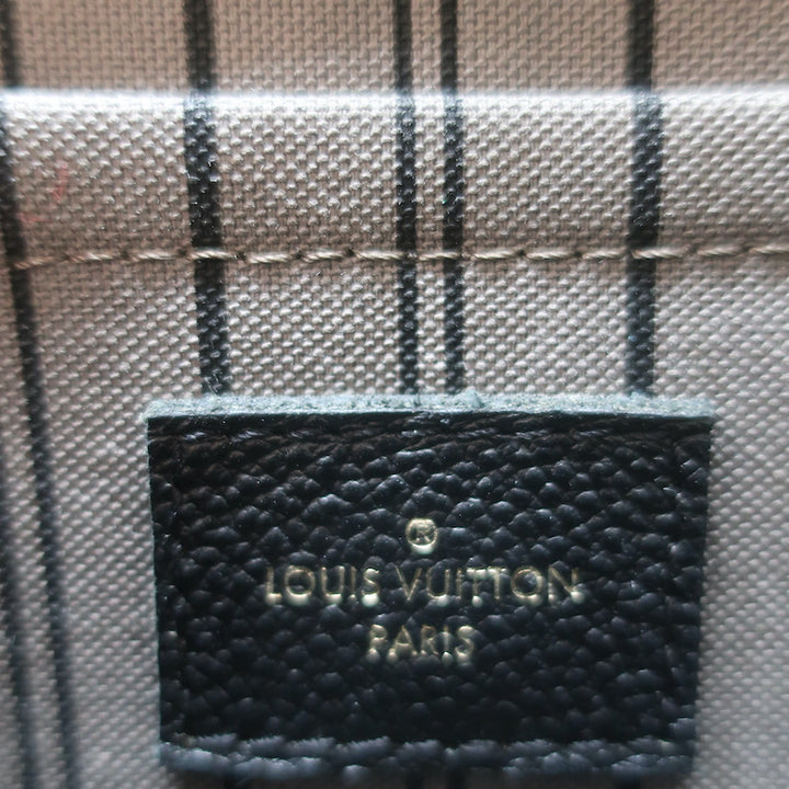 Louis Vuitton Montaigne MM Tote Black Empreinte Leather Shoulder Bag