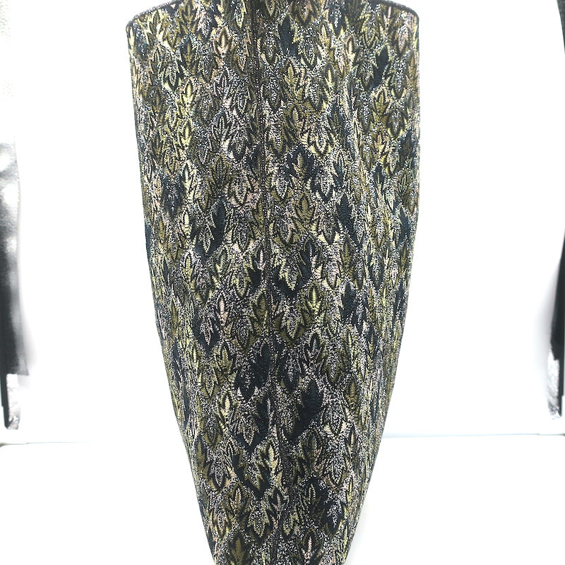 Missoni Messenger Bag Black/Green Lurex Knit Large Flat Crossbody NEW