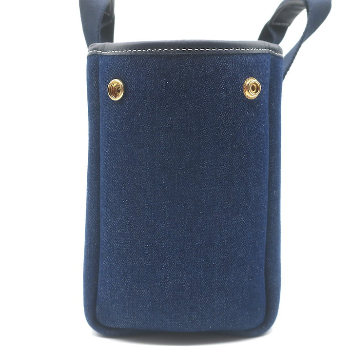 Rue De Verneuil Traversee Small Denim Crossbody Tote Indigo