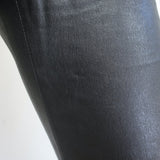 Saint Laurent Stretch Leather Zipper Leggings Black Size 42