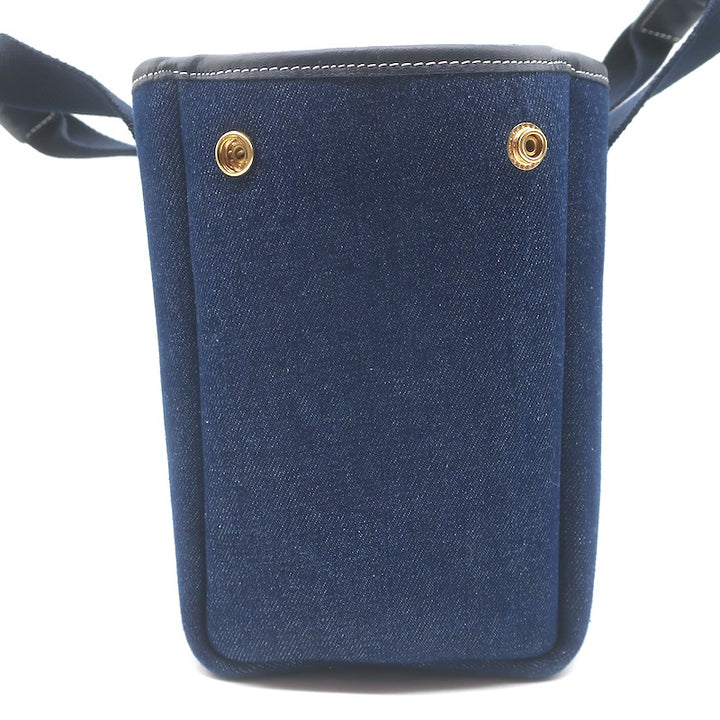 Rue De Verneuil Traversee Small Denim Crossbody Tote Indigo