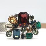 Roberto Cavalli Jewel Buckle Snakeskin Belt Cream Size 42