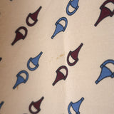 Vintage Gucci Horsebit Scarf Beige Silk Twill
