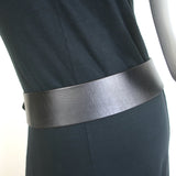 Ralph Lauren Engraved Buckle Wide Belt Dark Brown Leather Size Medium