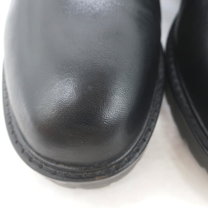 LAUREN Ralph Lauren Elridge Combat Boots Black Leather Size 8