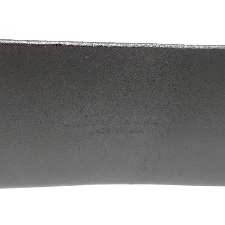 Ralph Lauren Engraved Buckle Wide Belt Dark Brown Leather Size Medium