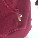 FREECITY Superfluff Lux Zip-Up Hoodie Sweatshirt Deep Love Red Size 3