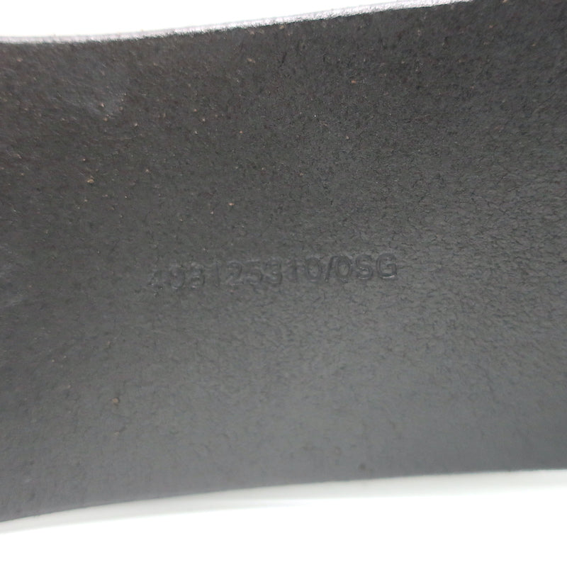 Ralph Lauren Engraved Buckle Wide Belt Dark Brown Leather Size Medium