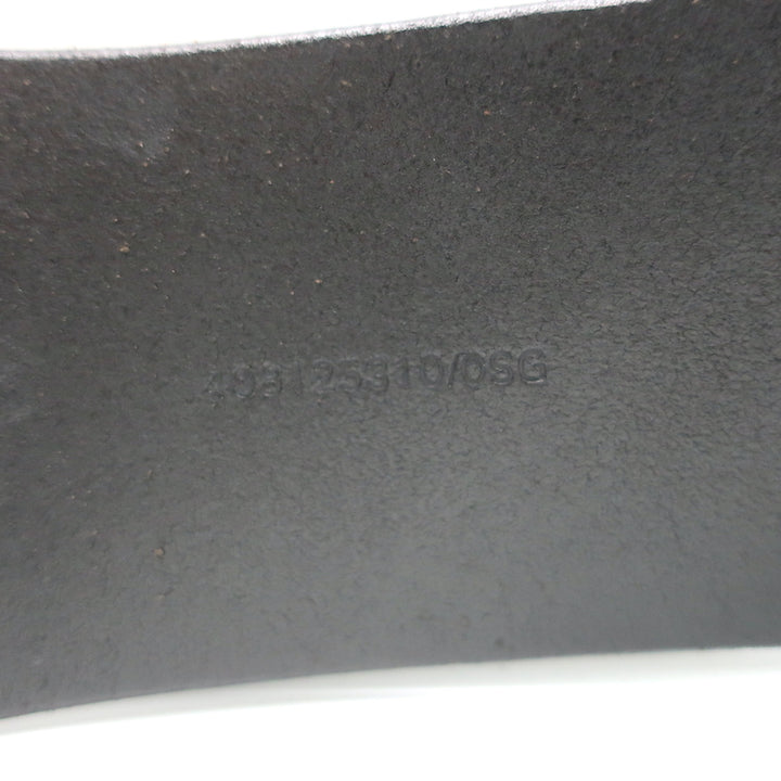 Ralph Lauren Engraved Buckle Wide Belt Dark Brown Leather Size Medium