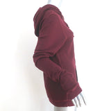 FREECITY Superfluff Lux Zip-Up Hoodie Sweatshirt Deep Love Red Size 3