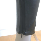Saint Laurent Stretch Leather Zipper Leggings Black Size 42